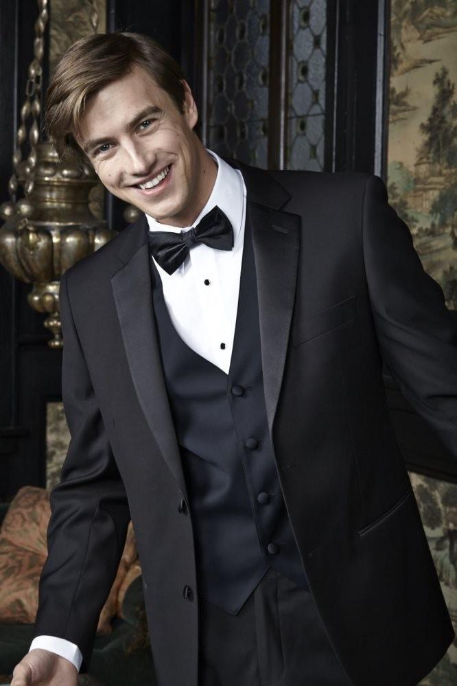 "Barcelona" Black Tuxedo Jacket Notch 