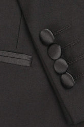 "Milan" Black Tuxedo Jacket Peak 